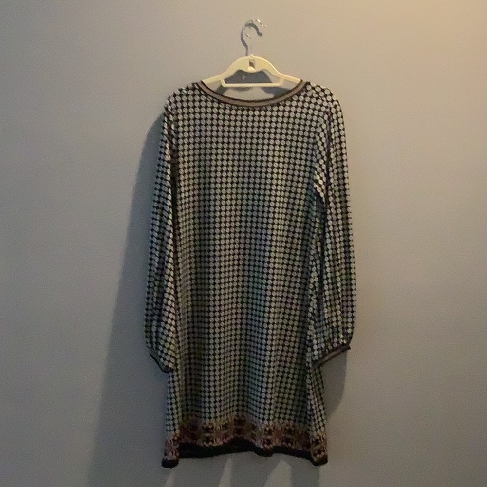 Max Studio Dress, Size Large, Black & Cream
